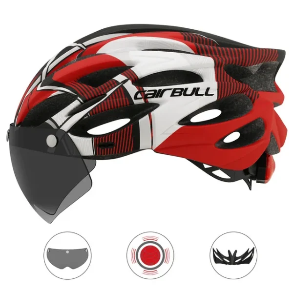 Capacete StellarDefender Cairbull C/ Viseira E Led Traseiro - Imagem 10