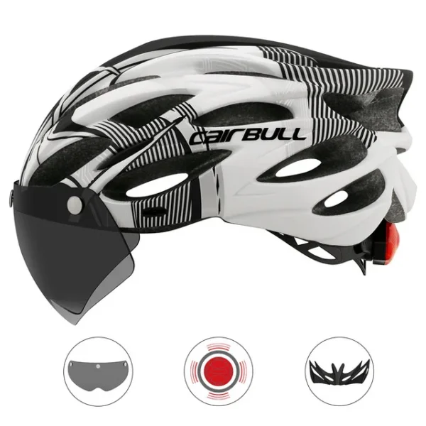 Capacete StellarDefender Cairbull C/ Viseira E Led Traseiro - Imagem 9