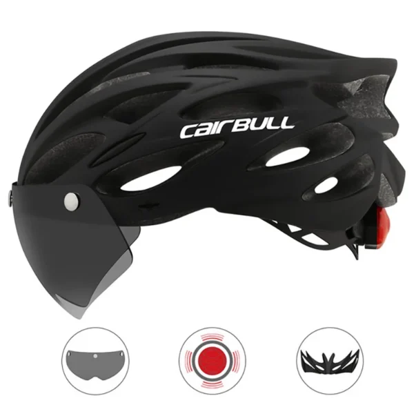 Capacete StellarDefender Cairbull C/ Viseira E Led Traseiro - Imagem 6