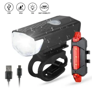Kit Farol Dianteiro e Lanterna Traseira Lumibike-Led Recarregável