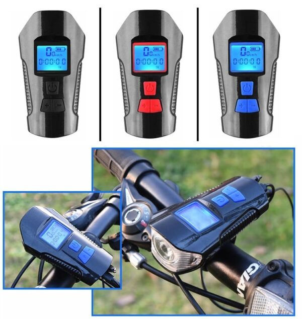 Kit Farol, Buzina e Velocímetro RideAlert 3X1 Recarregável - Imagem 3