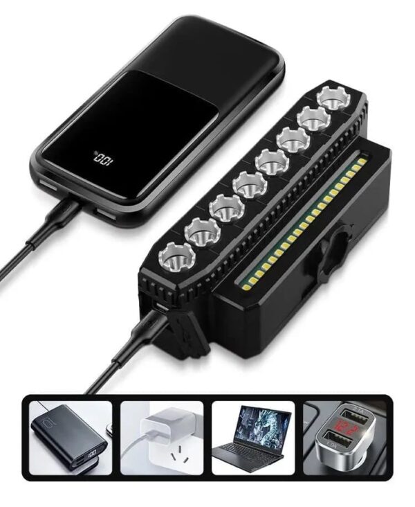 Kit Super Farol e Buzina Power RideAlert 2X1 Recarregável - Imagem 8