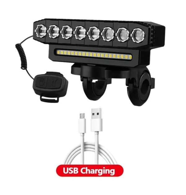 Kit Super Farol e Buzina Power RideAlert 2X1 Recarregável