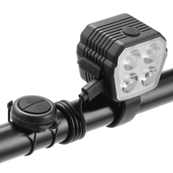 Farol Com Buzina De Segurança GuardianLight-Horn Recarregável - Imagem 2