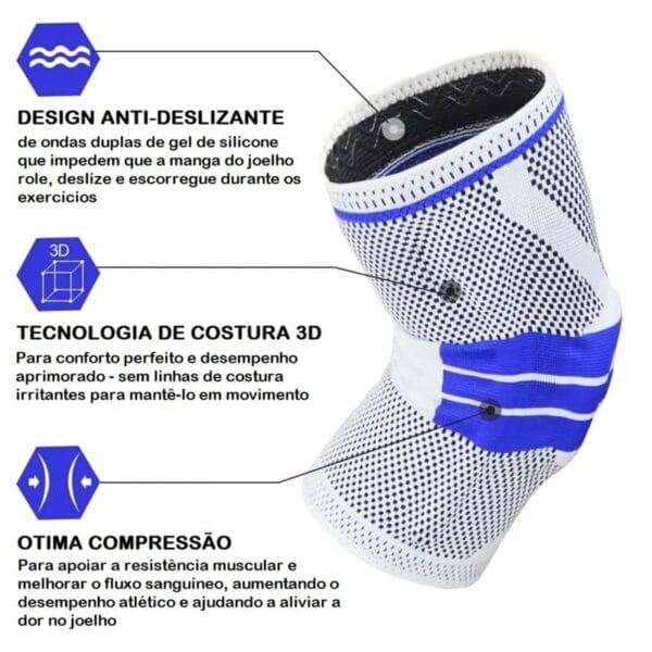 Kit Ortopédico De Compressão - Joelheira Active K1000 + Munhequeira Ajustável Speedpulse + Tornozeleira Ajustável Speedankle - Imagem 5