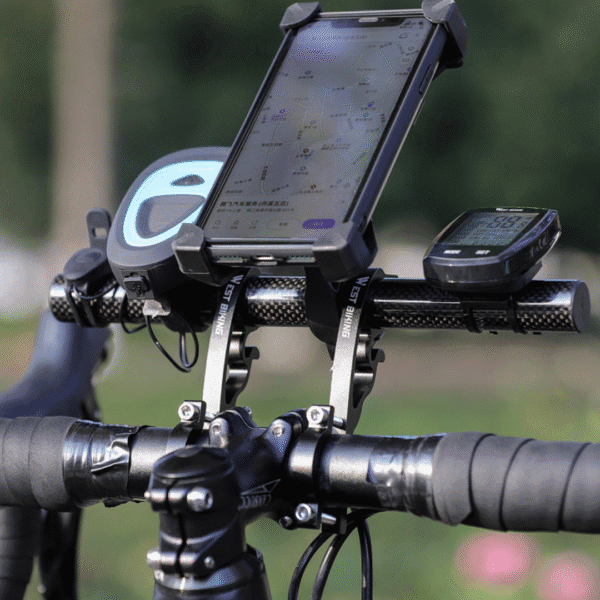 Extensor Organizador de Guidão BikeRack Aluminum + Suporte de Celular Alumínio Reforçado AlumiGrip-L GRÁTIS! - Imagem 13