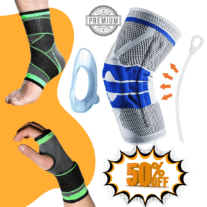 Kit Ortopédico De Compressão - Joelheira Active K1000 + Munhequeira Ajustável Speedpulse + Tornozeleira Ajustável Speedankle